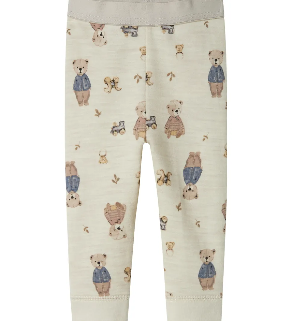Name It Leggings - Uld - NbnWup - Peyote Melange/Bear