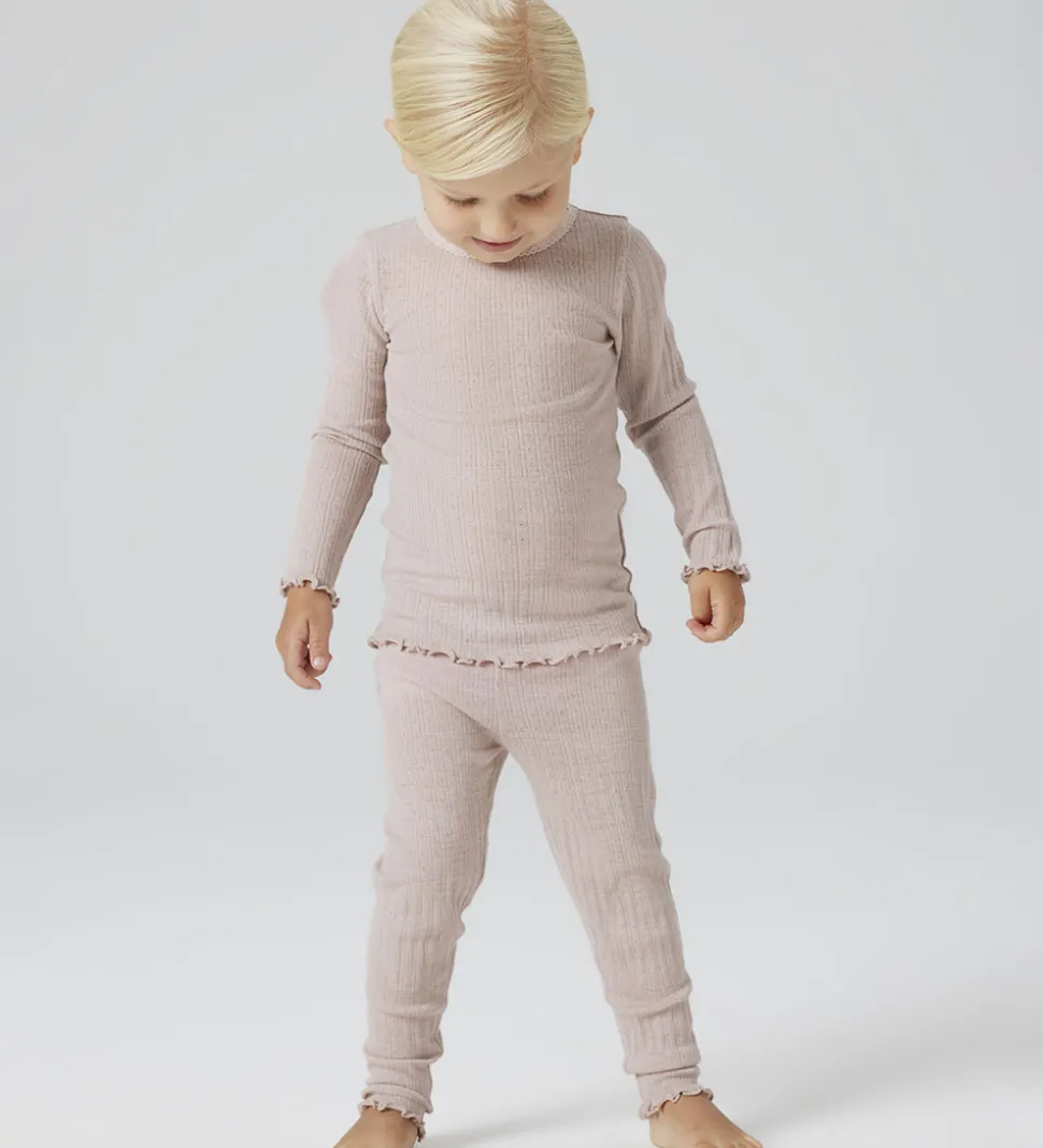 Name It Leggings - Uld/Silke - Rib - NmfWossa - Shadow Gray