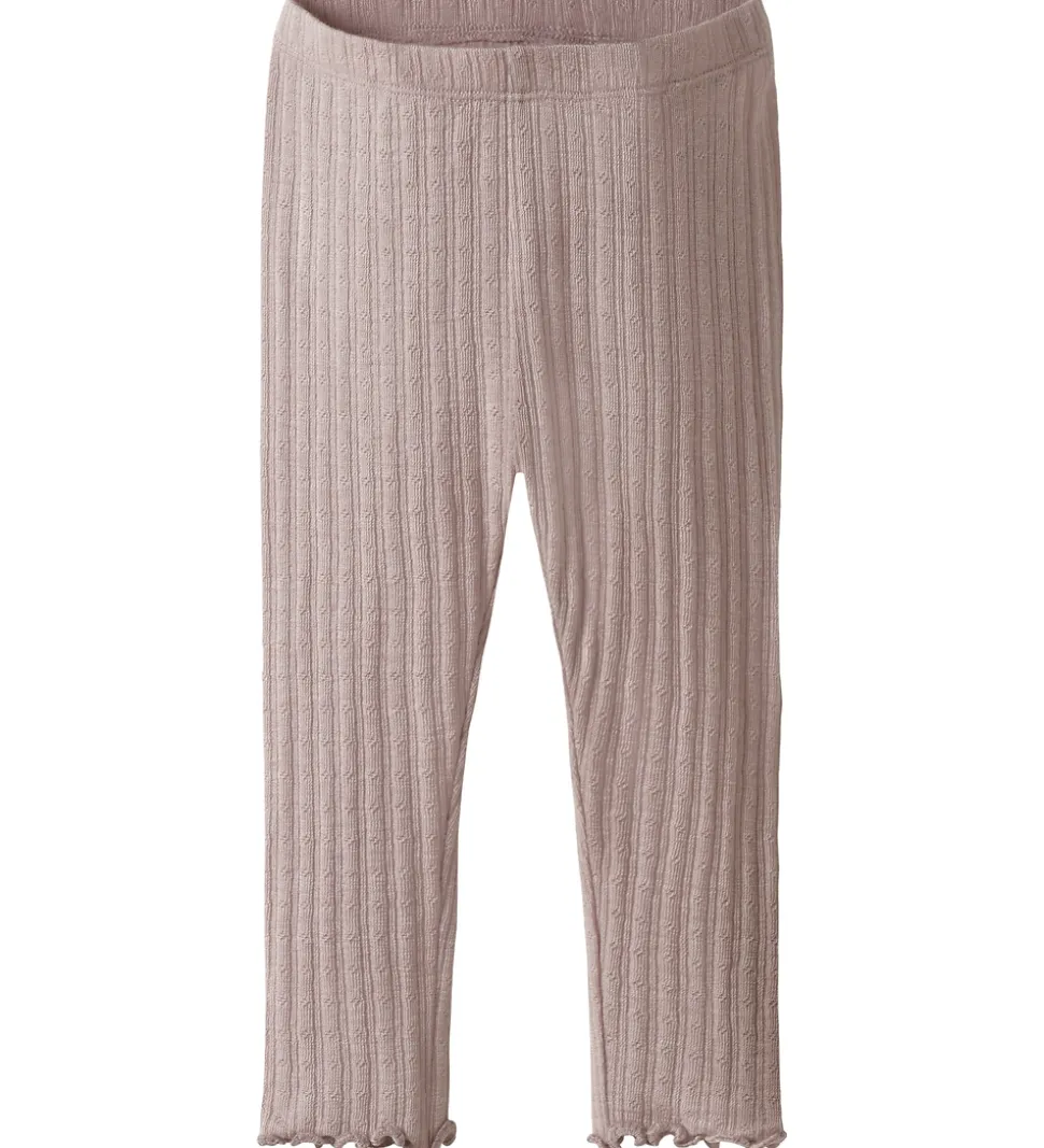 Name It Leggings - Uld/Silke - Rib - NbfWossa - Shadow Gray