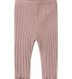 Name It Leggings - Uld/Silke - Rib - NbfWossa - Antler