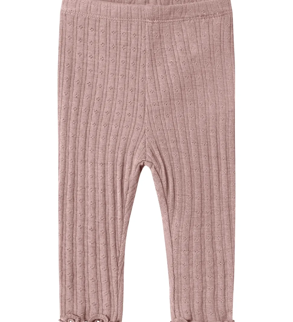 Name It Leggings - Uld/Silke - Rib - NbfWossa - Antler