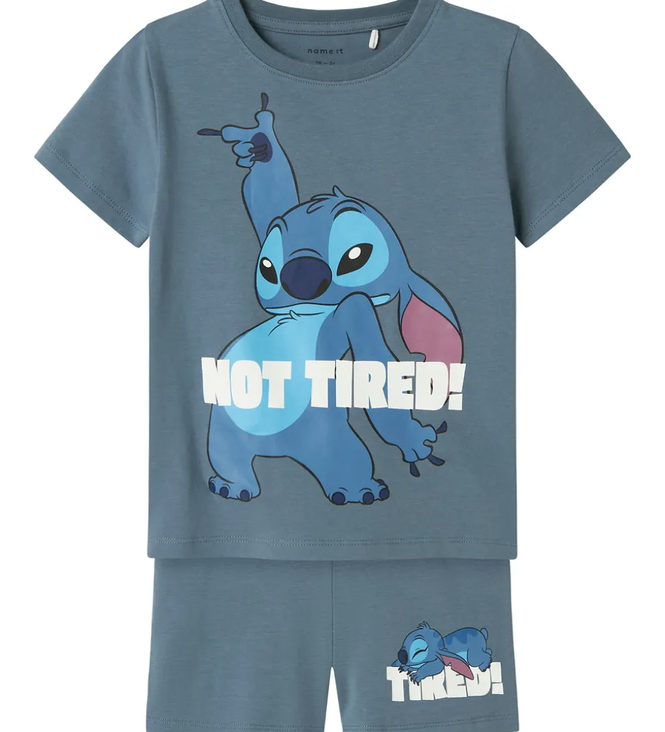 Name It Nattøj - 2-delt - NmmArush - Stitch - Blue Mirage