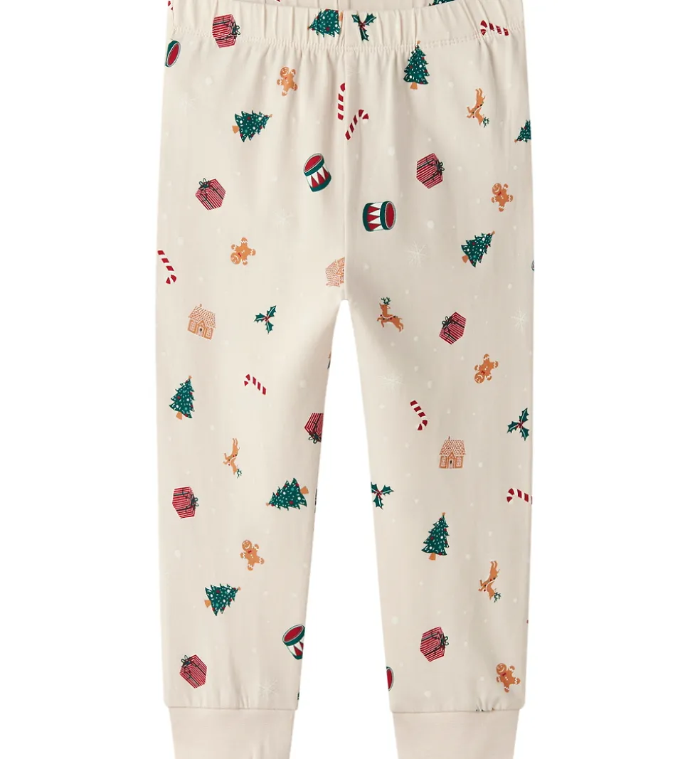 Name It Nattøj - 2-Delt - NmnVismas - Whitecap Gray/Xmas AOP