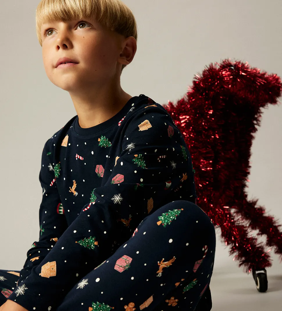 Name It Nattøj - NknVismas - Navy Blazer/Xmas AOP Navy