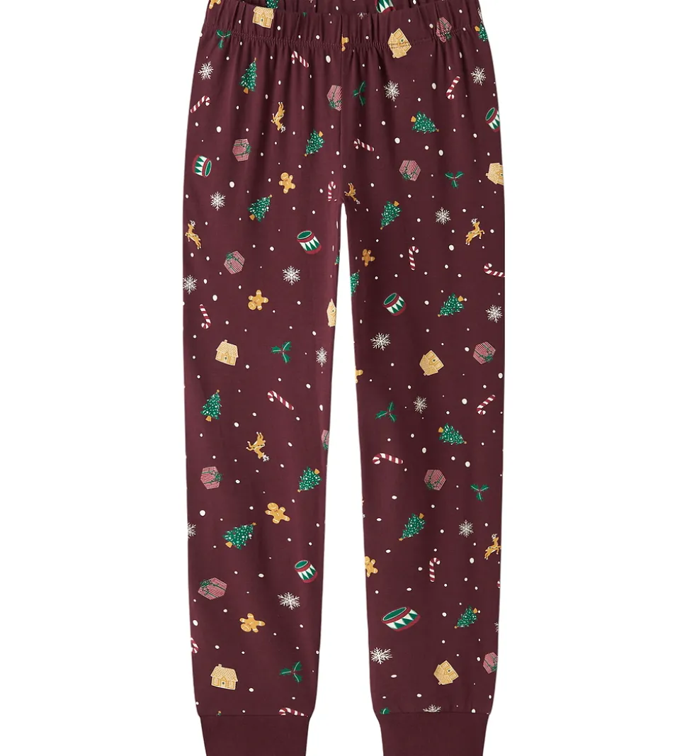 Name It Nattøj - NknVismas - Burgundy/Xmas AOP