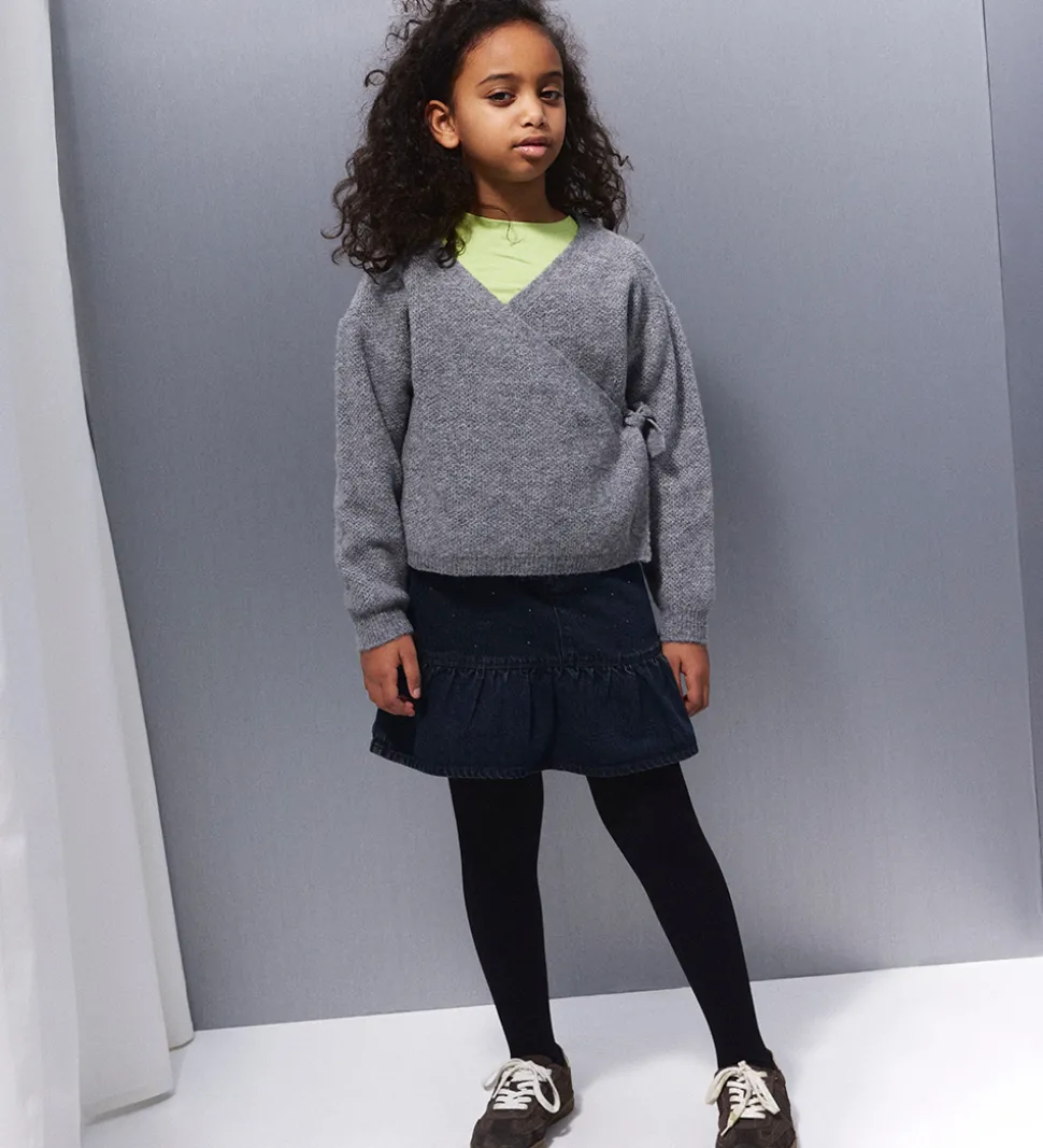 Name It Nederdel - NkfThes - Dark Midnight Denim m. Rhinsten