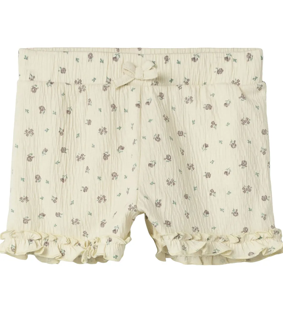 Name It Shorts - NmfJannis - Bleached Sand m. Blomster