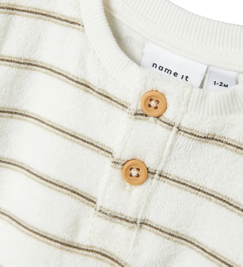 Name It Shortssæt - Shorts/T-shirt - NbnOterry - Cloud Dancer