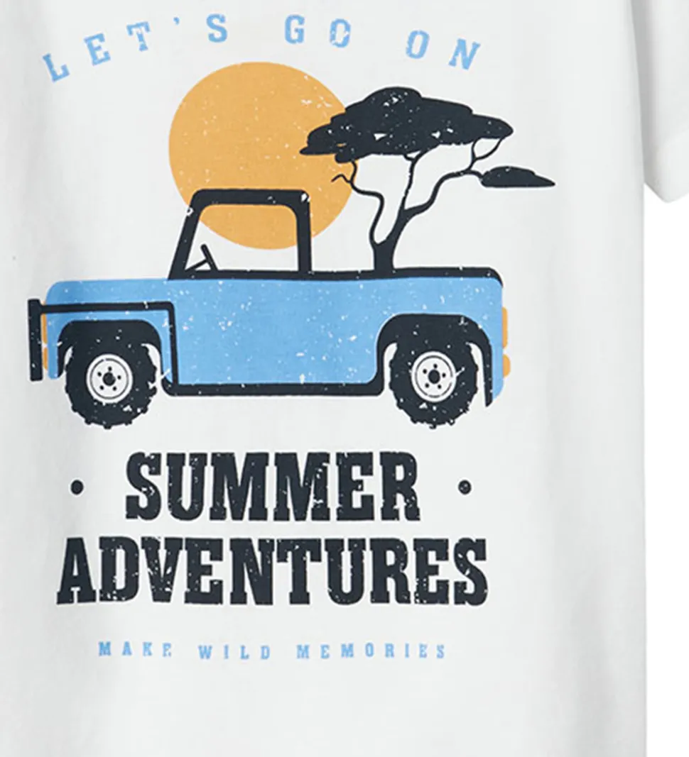 Name It Shortssæt - Shorts/T-shirt - NmmJaspen - Lucent White