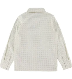 Name It Skjorte - NkmVilfred - Cloud Dancer/Dot Navy Blazer