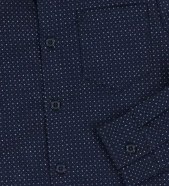 Name It Skjorte - NkmVilfred - Navy Blazer/Dot Kentucky Blue