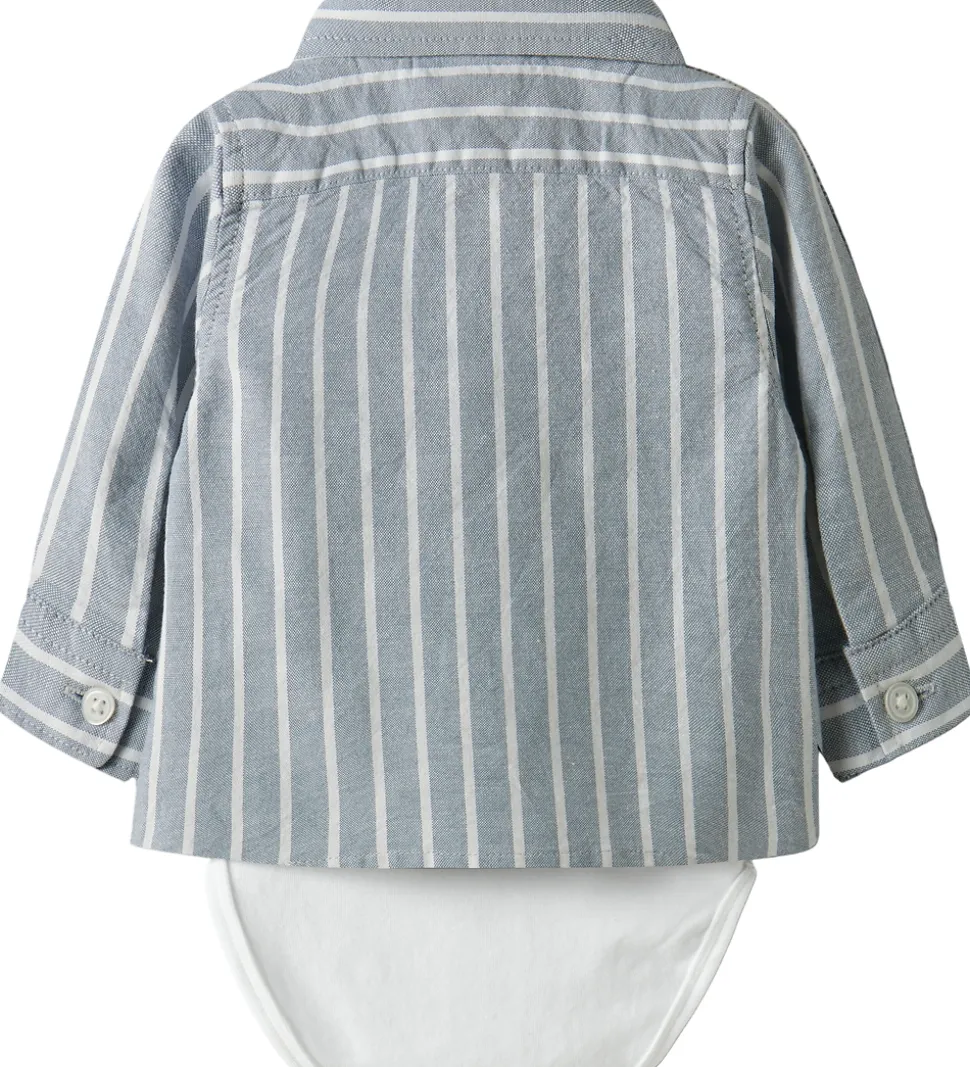 Name It Skjortebody l/æ - NbmRekid - Flint Stone/Thin Stripe - B