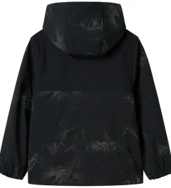 Name It Softshell m. Fleece - NkmAlfa08 - Sort m. Refleksprint