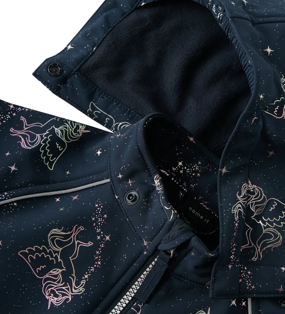 Name It Softshelldragt m. Fleece - Noos - NmfAlfa08 - Dark Sapph