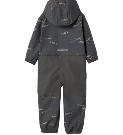 Name It Softshelldragt m. Fleece - Noos - NmmAlfa08 - Grey Pinst