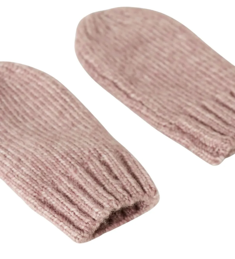 Name It Sæt - Hue/Luffer - Strik - NbnMora - Woodrose