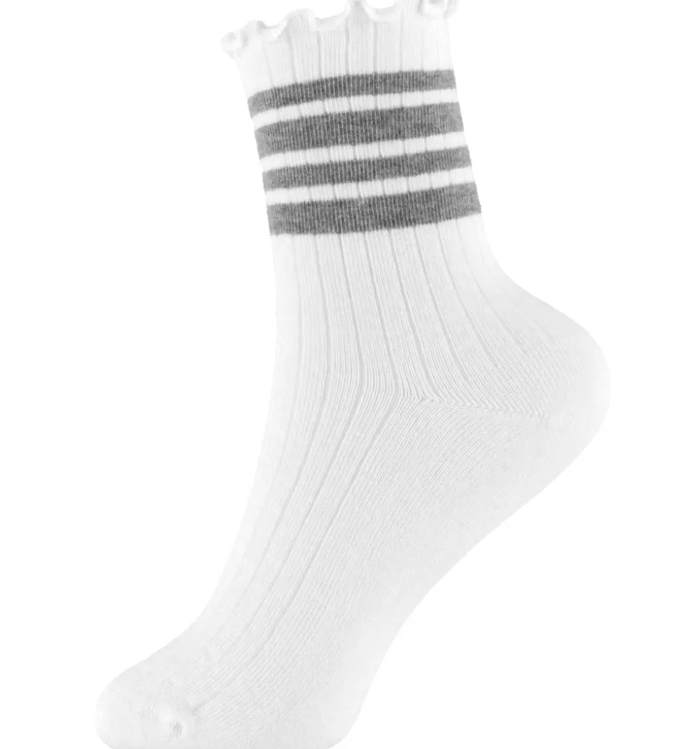 Name It Strømper - Rib - NkfSille - Bright White/Grey Melange