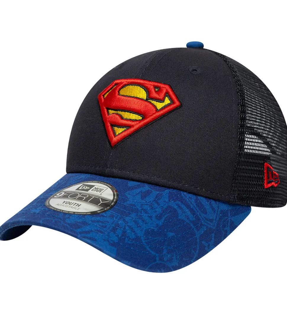 New Era Kasket - 9Forty - Trucker - Superman - Blå