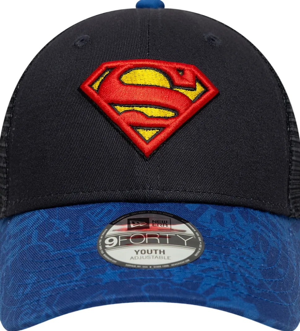 New Era Kasket - 9Forty - Trucker - Superman - Blå
