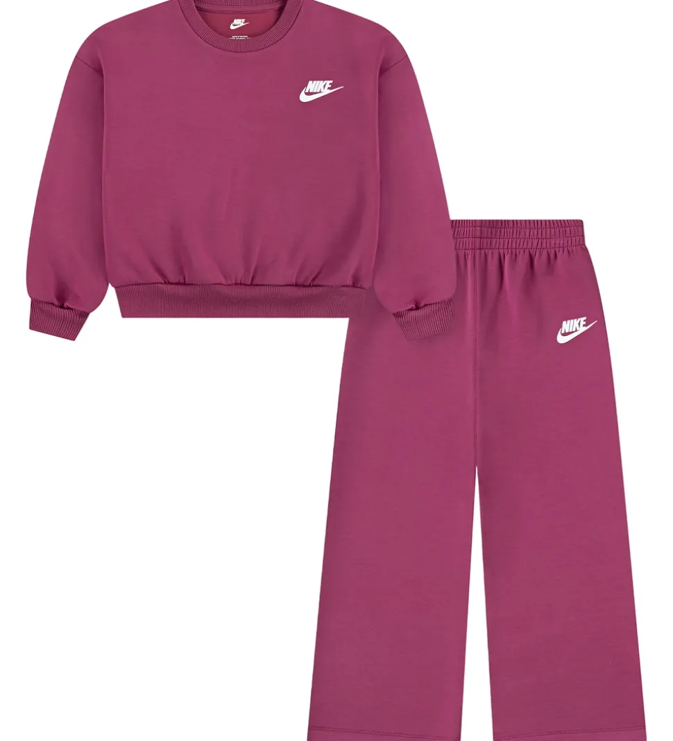 Nike Bluse/Bukser - Wide Leg - Sweet Beet