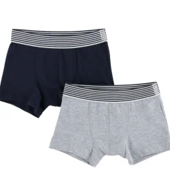 Petit Bateau Boxershorts - 2-pak - Navy/Gråmeleret