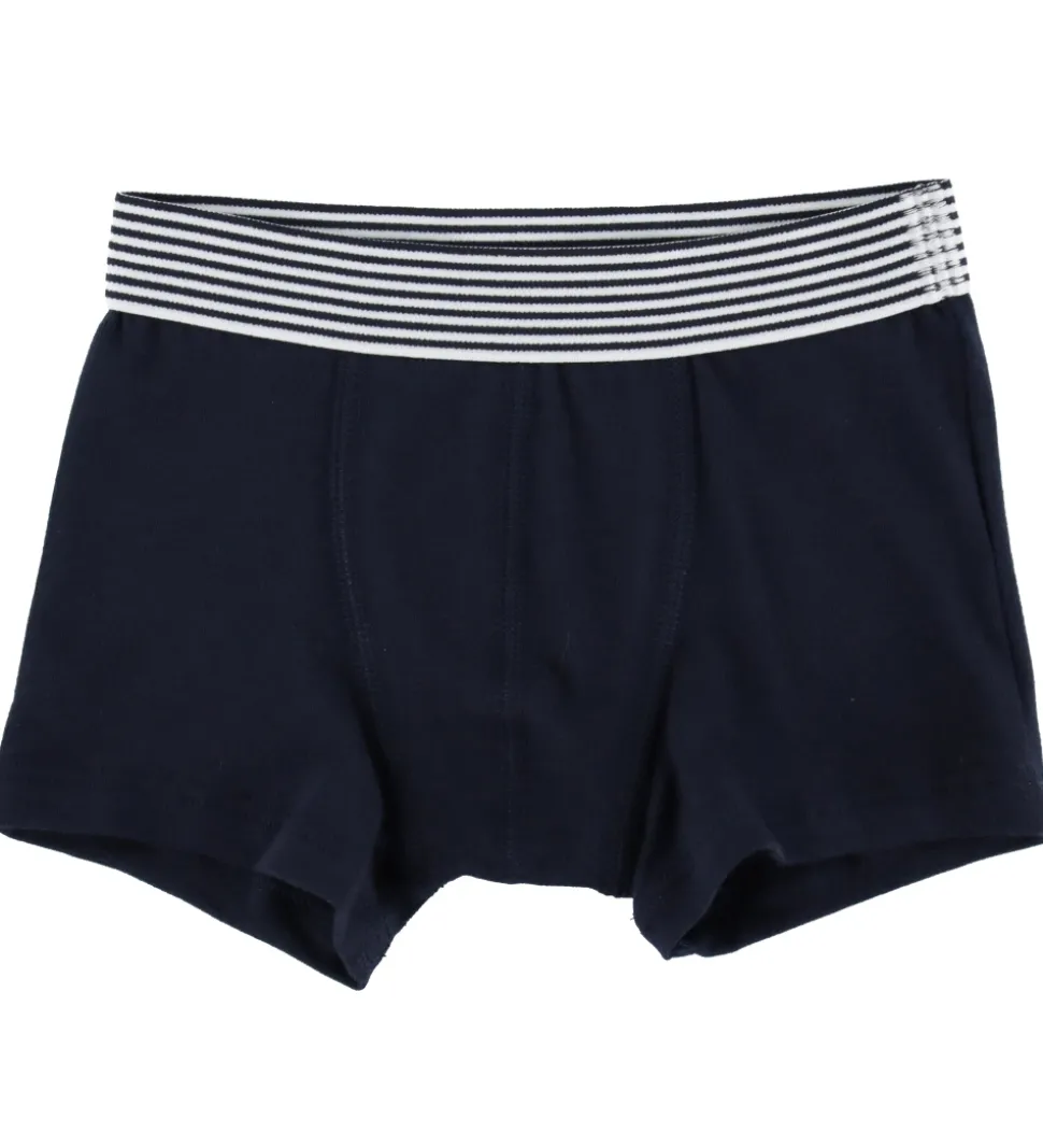 Petit Bateau Boxershorts - 2-pak - Navy/Gråmeleret
