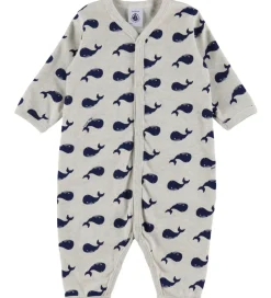 Petit Bateau Natdragt - Beigemeleret m. Hvaler