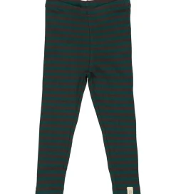 Petit Piao Leggings - Rib - Modal - Dark Sea/Coffe Bean