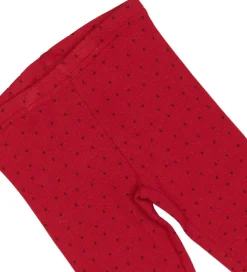 Petit Piao Leggings - Rib - Modal - Jet Red/Biking Red