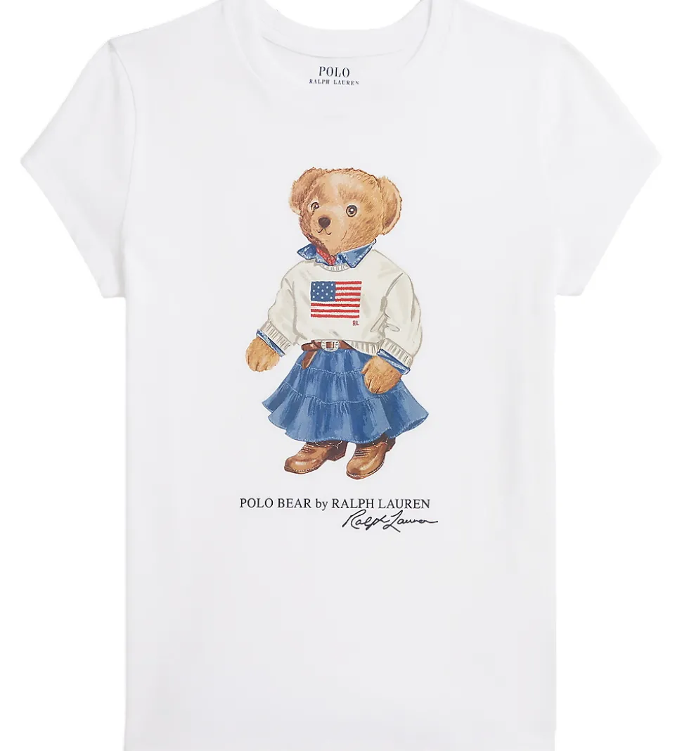 Polo Ralph Lauren T-shirt - Hvid m. Bamse