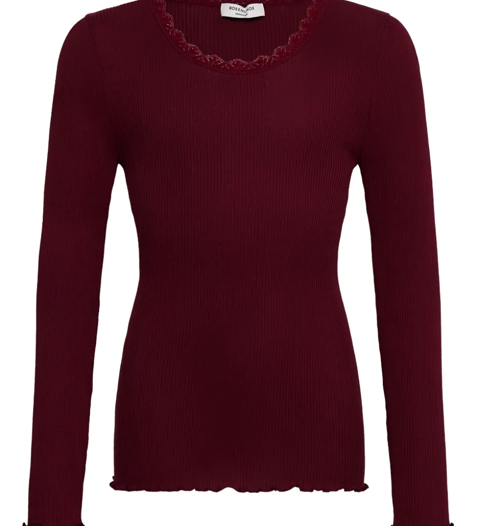 Rosemunde Bluse - Rib - RkBalta - Lace - Tawny Port