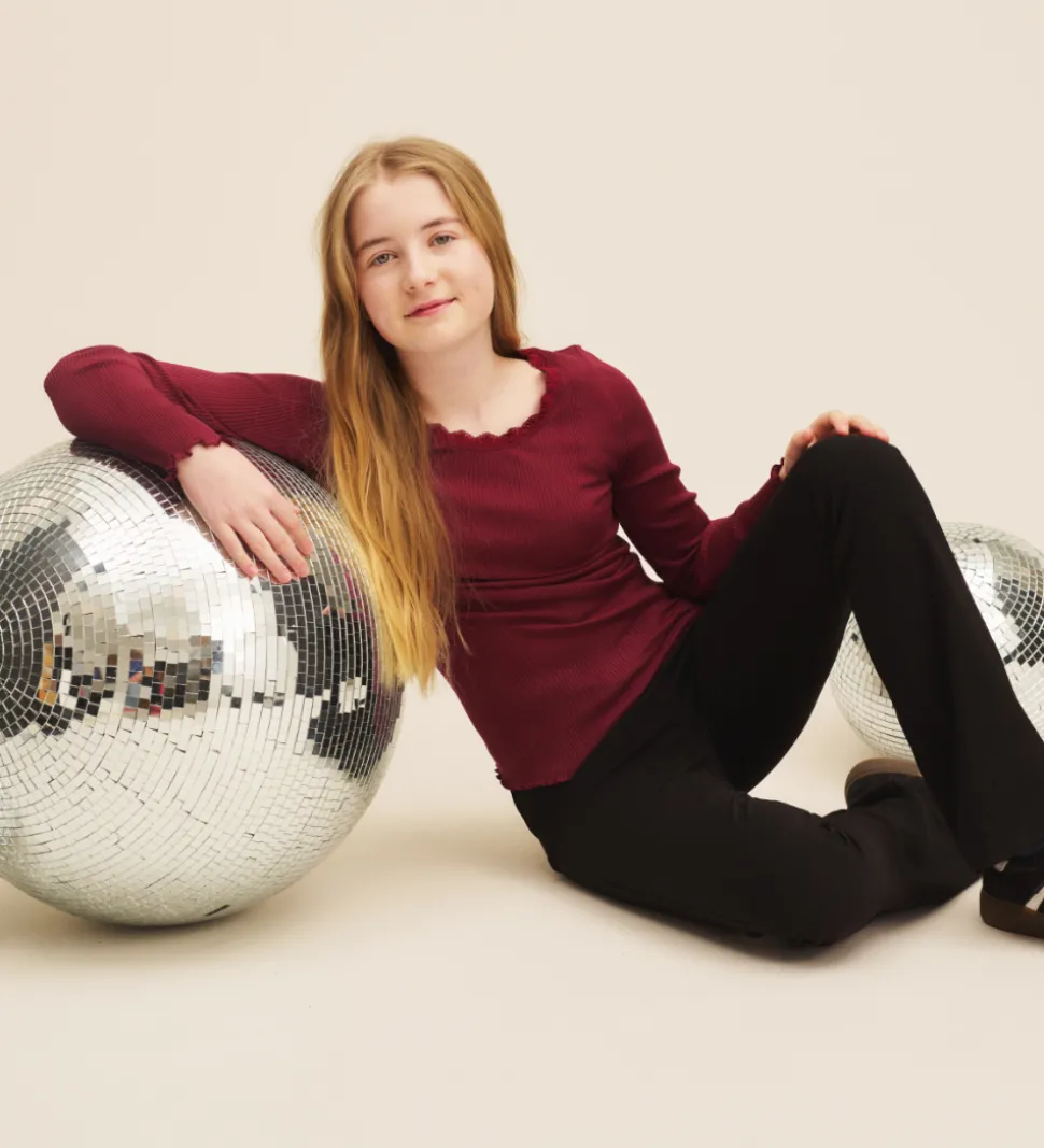 Rosemunde Bluse - Rib - RkBalta - Lace - Tawny Port