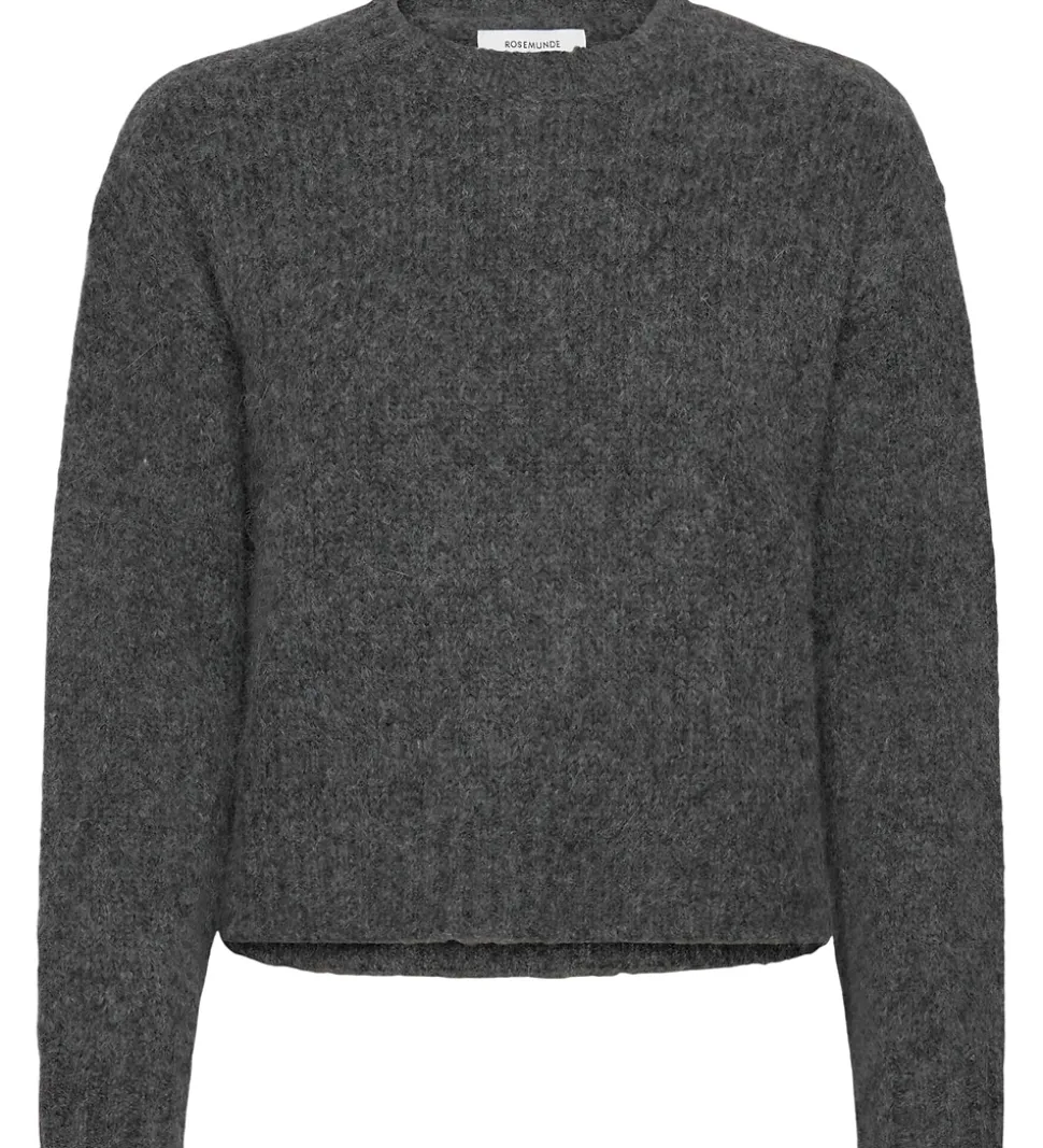 Rosemunde Bluse - Strik - Uld - Medium Grey Melange