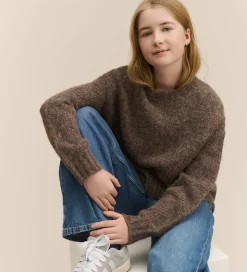 Rosemunde Bluse - Strik - Uld - Brown Grey Melange