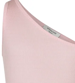 Rosemunde Top - One Shoulder - Rib - Lotus Pink