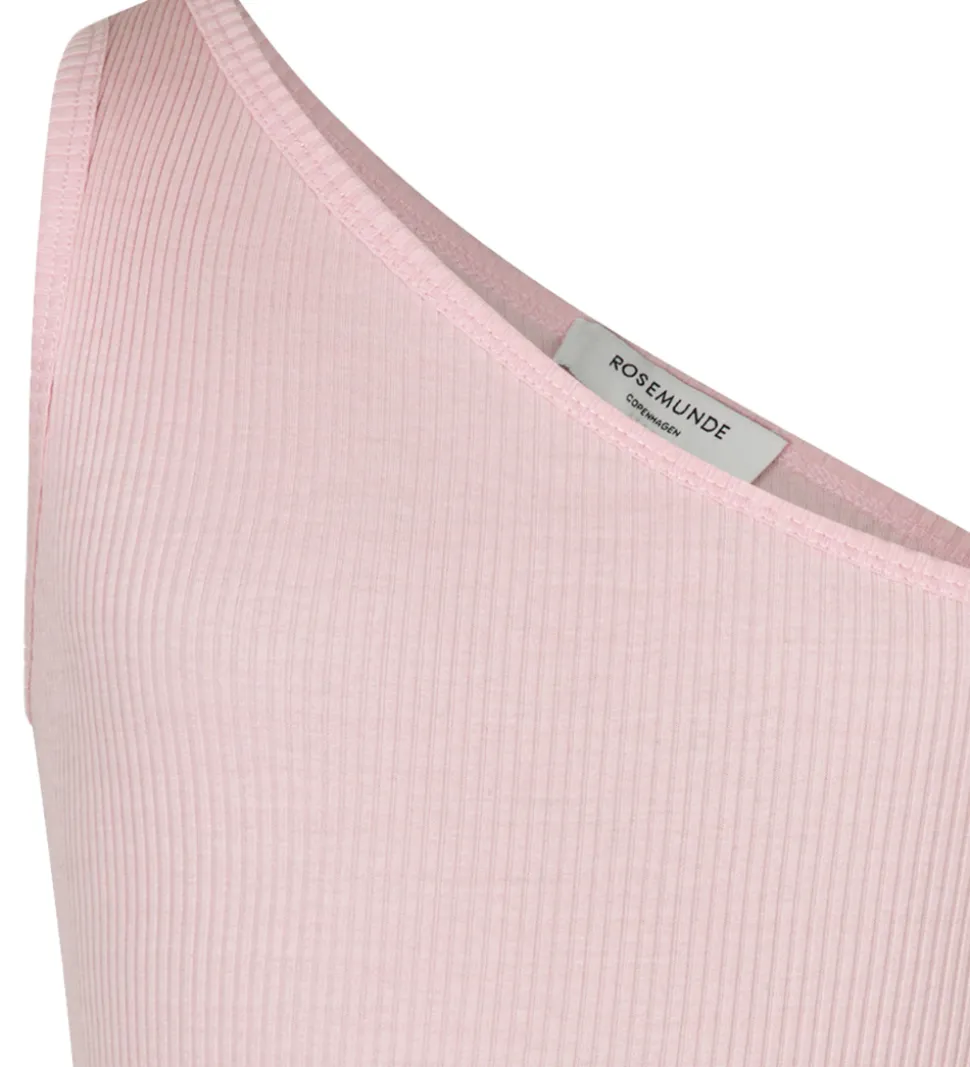 Rosemunde Top - One Shoulder - Rib - Lotus Pink