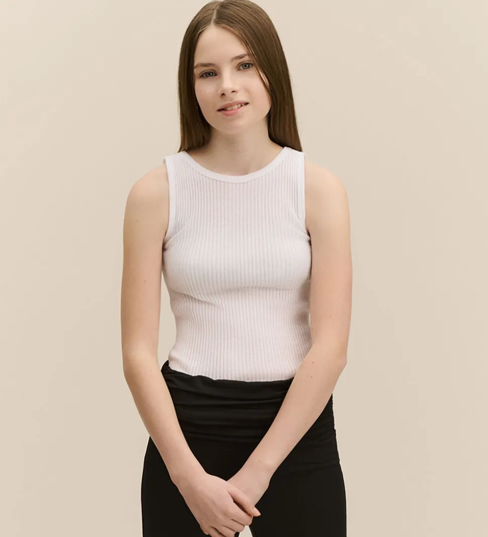 Rosemunde Top - Rib - Baku - New White