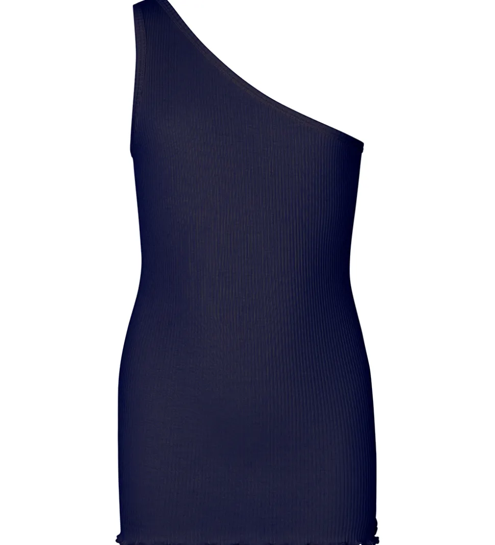 Rosemunde Top - Rib - One Shoulder - Navy