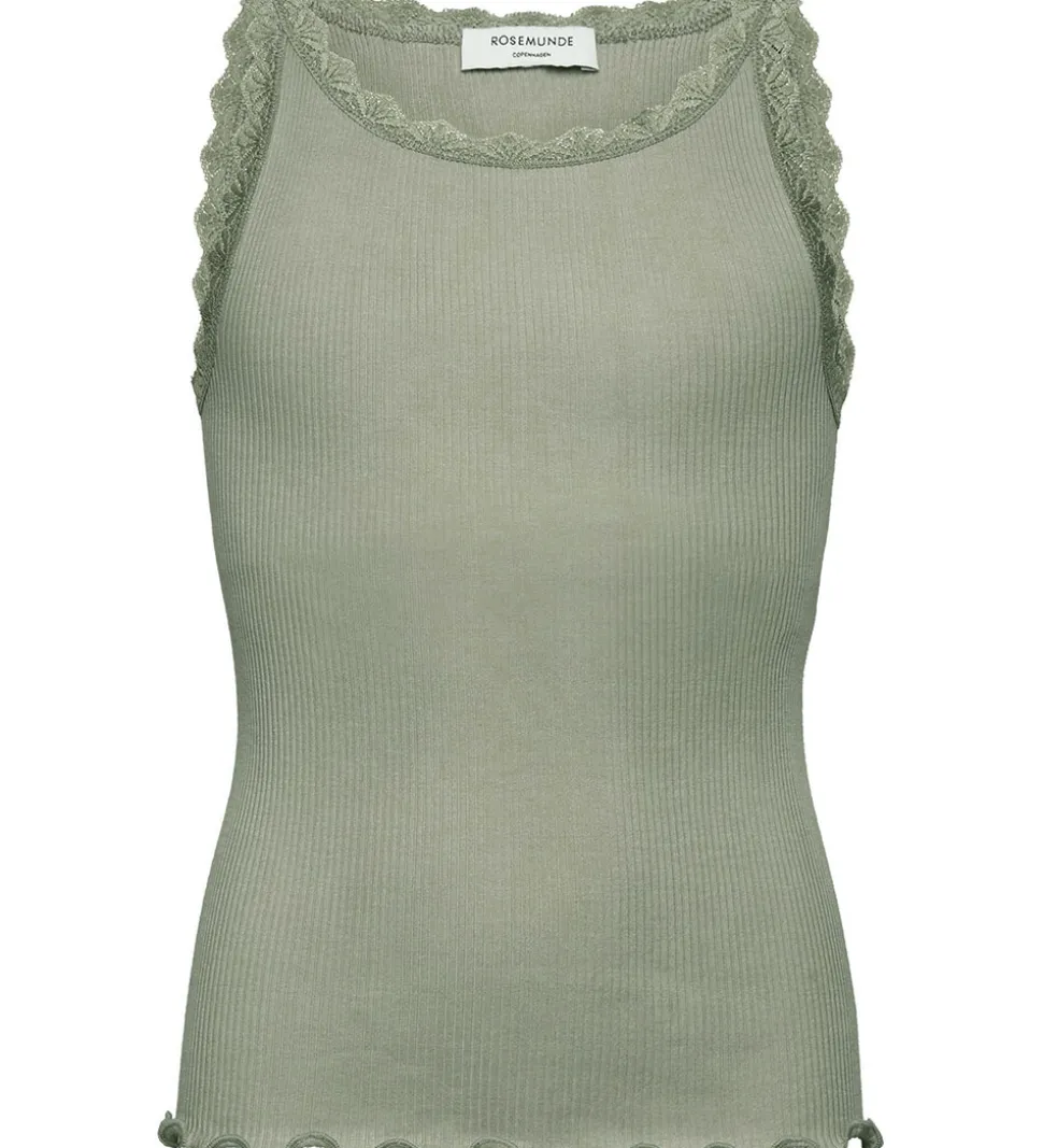 Rosemunde Top - RkBalta - Rib - Abbey Stone m. Blonder