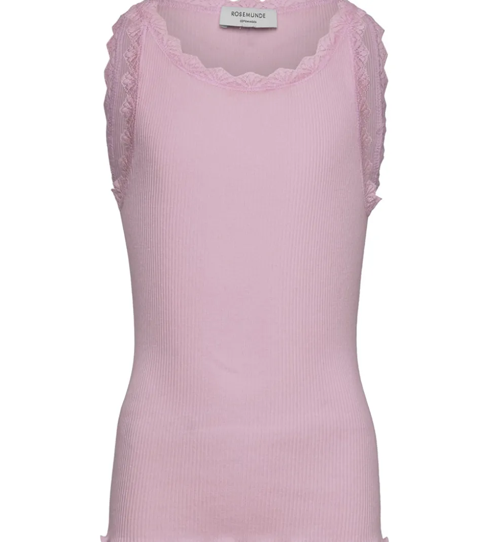 Rosemunde Top - RkBalta - Rib - Dawn pink m. Blonder