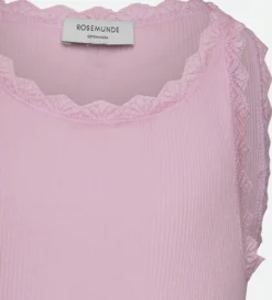 Rosemunde Top - RkBalta - Rib - Dawn pink m. Blonder