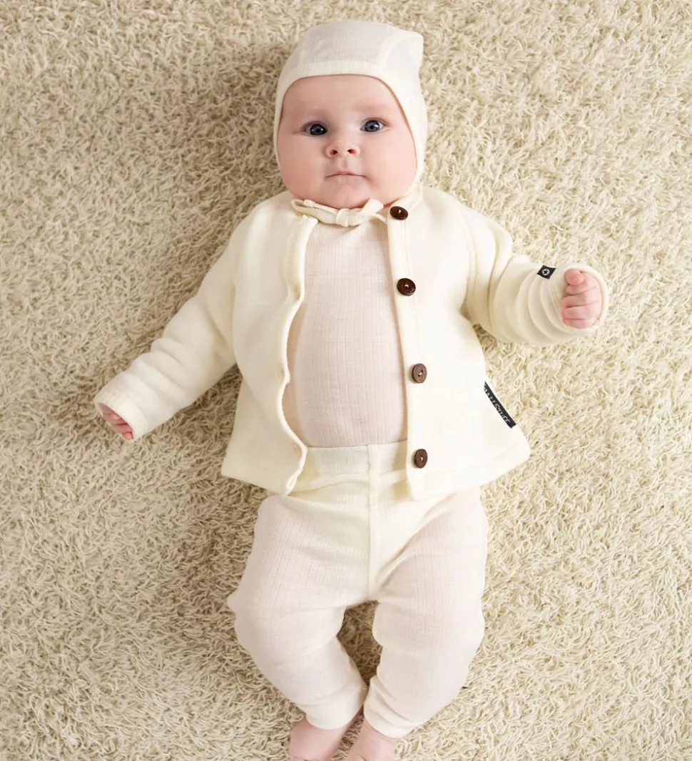 Smallstuff Babyhjelm - Uld - Off White