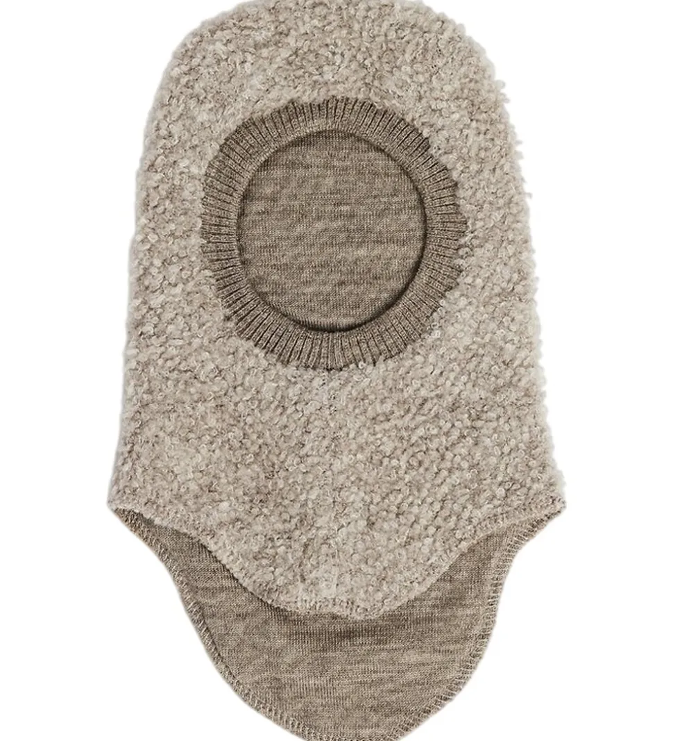 SMallstuff Elefanthue - 2 lags - Uld - Natur Meleret