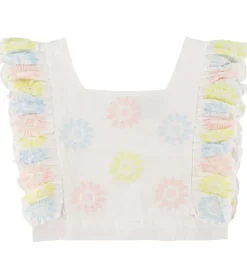 Stella McCartney Kids Top - Cropped - Hvid/Pastel m. Blomster
