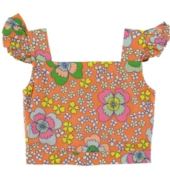 Stella McCartney Kids Top - Cropped - Orange m. Blomster