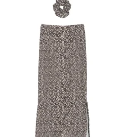 The New Nederdel/Scrunchie - TnPet - Feather Gray AOP