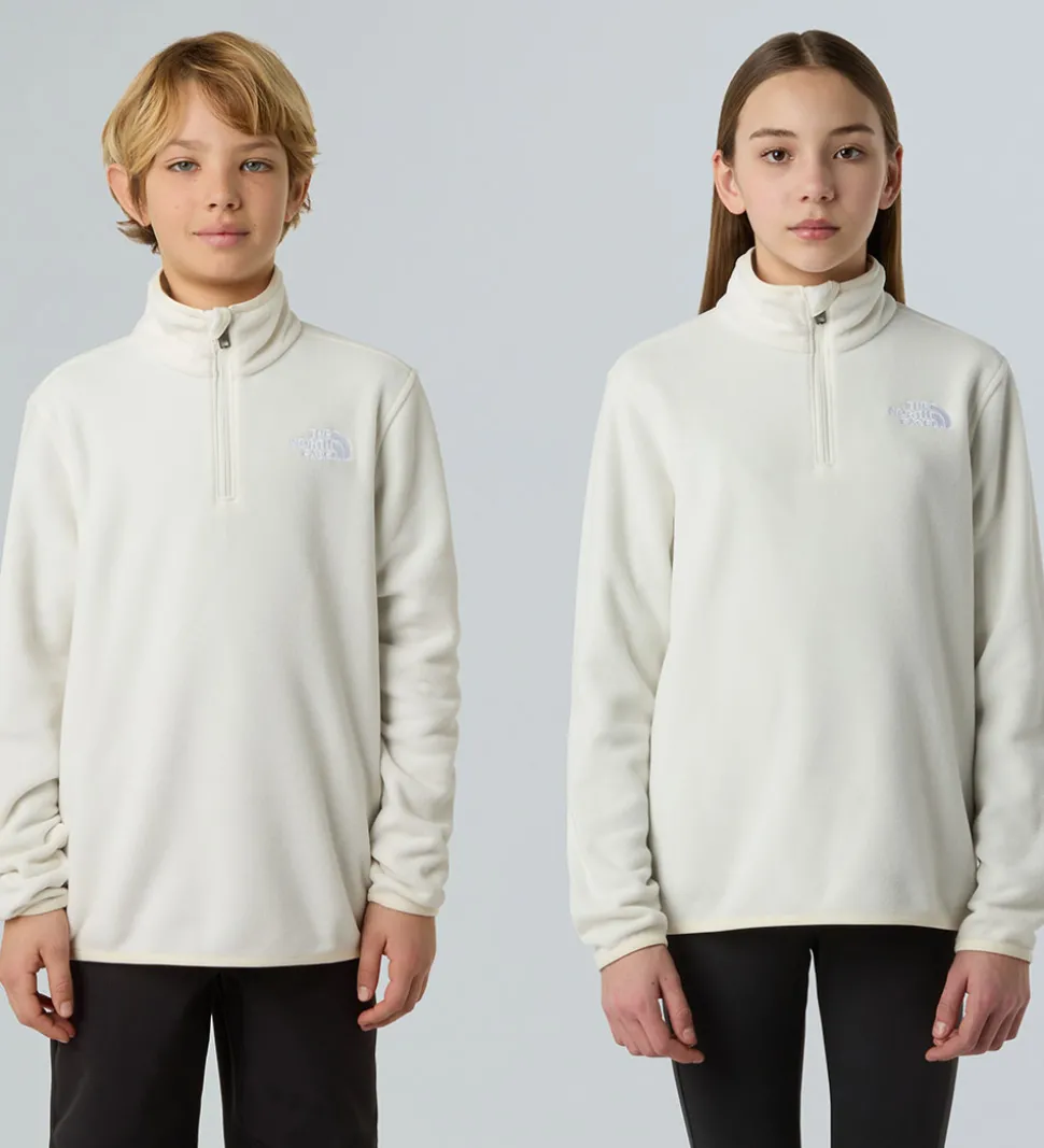 The North Face Fleecetrøje - Glacier - 1/4 Zip - White Dune