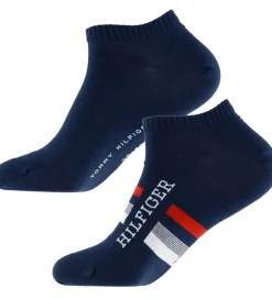 Tommy Hilfiger Ankelstrømper - 2-pak - Navy m. Rød