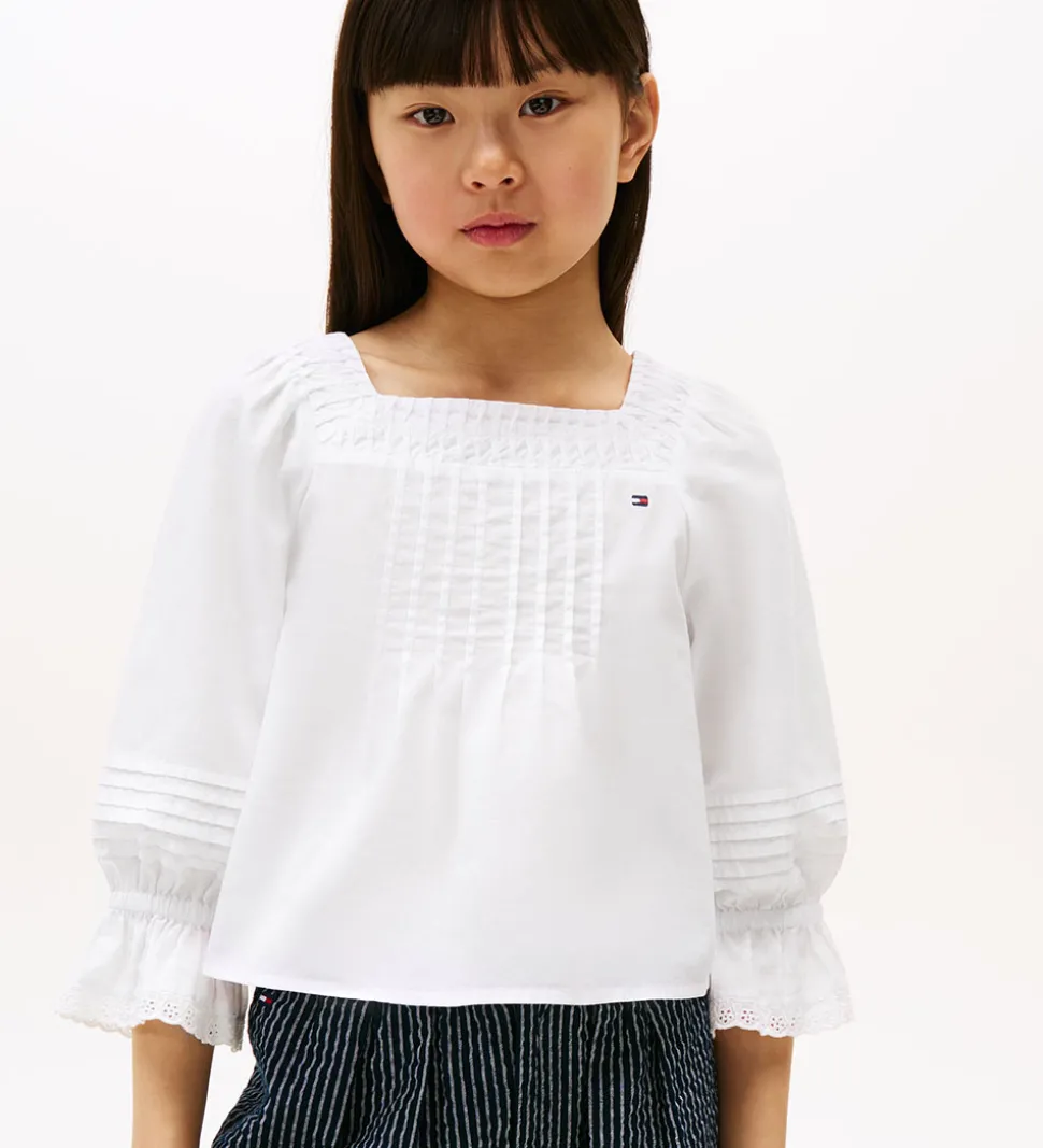 Tommy Hilfiger Bluse - Broderie Anglaise - White