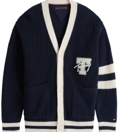 Tommy Hilfiger Cardigan - Strik - Varsity Graphic - Dark Night N